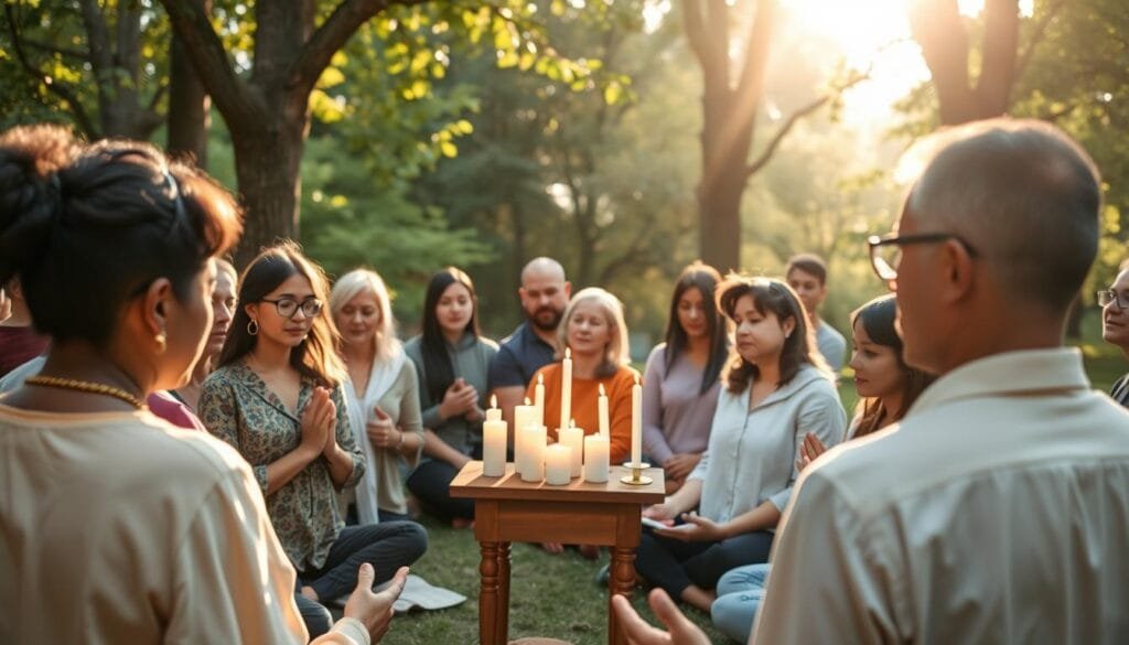 Meditação católica na comunidade