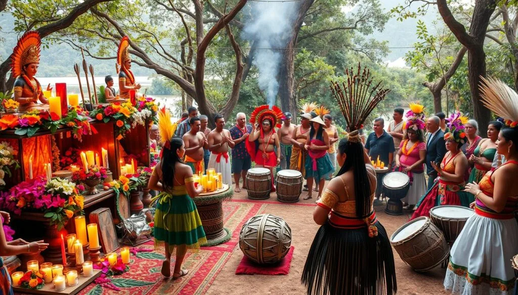 Práticas religiosas do candomblé e umbanda