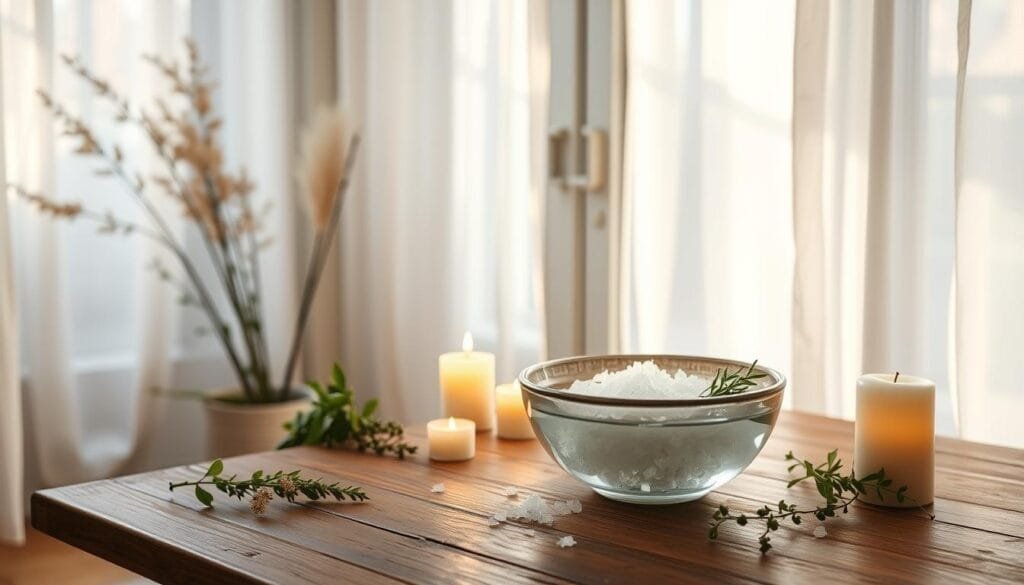 limpeza espiritual em casa com água e sal
