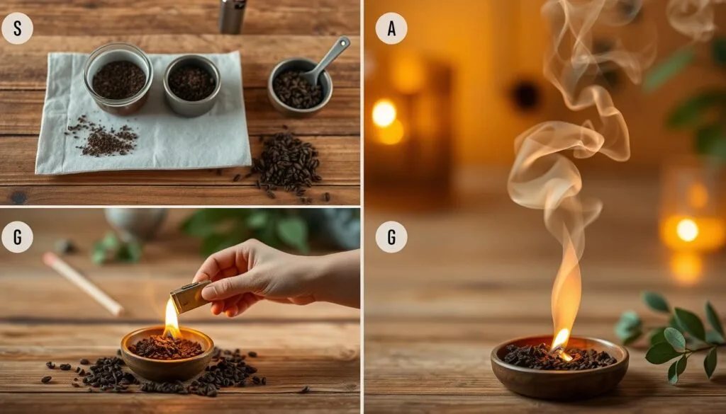 passo a passo defumação com pó de café