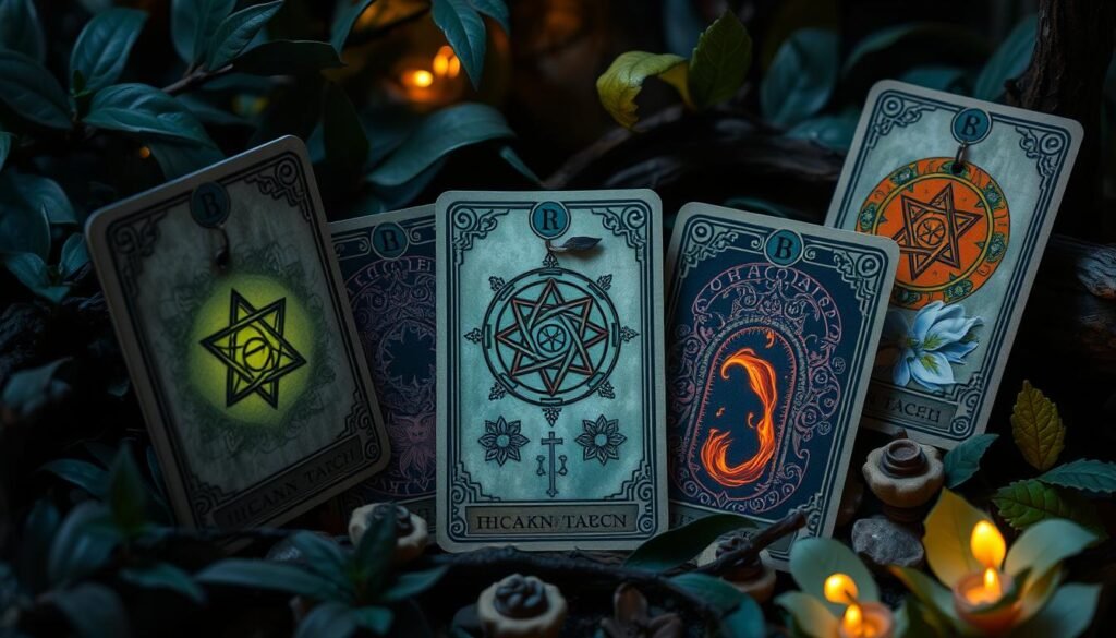 símbolos wicca cartas