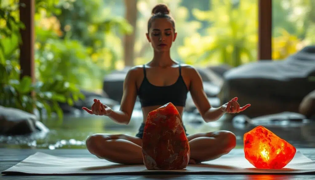meditação com jaspe vermelho