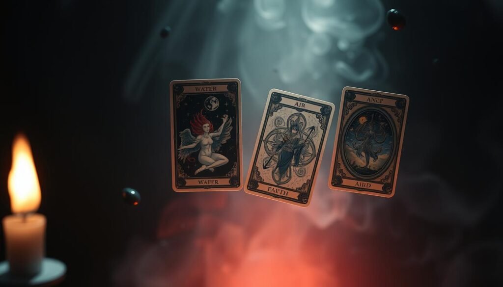 fotos de tarot mostrando os elementos