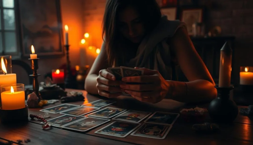 preparação para leitura de tarot