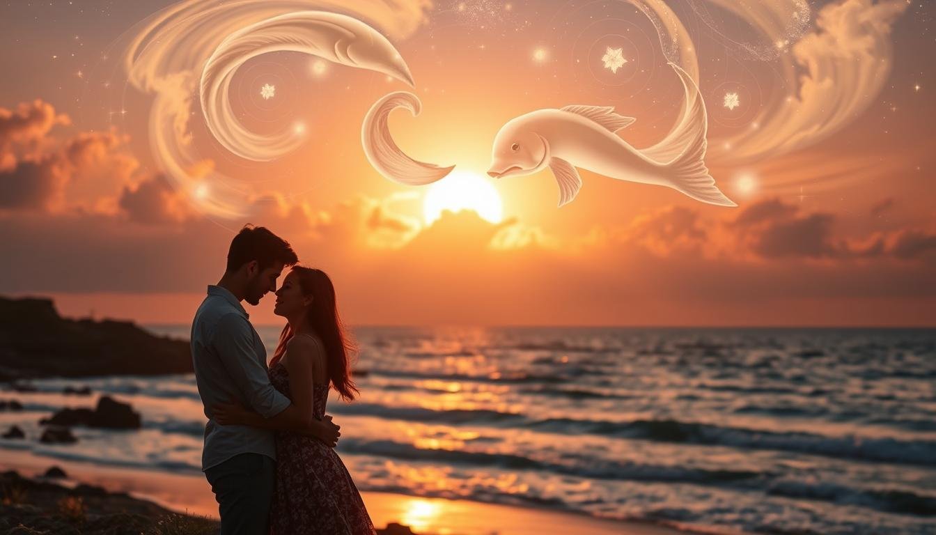 [Imagem de um Casal à Beira Mar - Peixes]